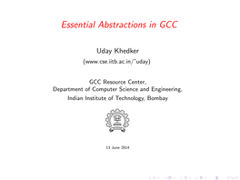 Essential Abstractions in GCC