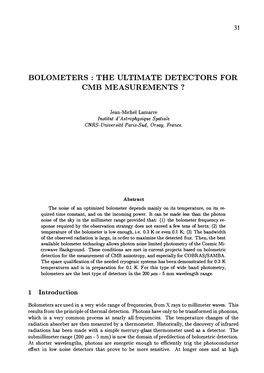 The Ultimate Detectors for Cmb Measurements