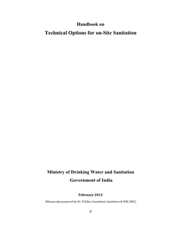 Handbook on Technical Options for On-Site Sanitation