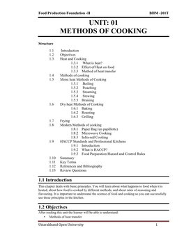 01 Methods of Cooking