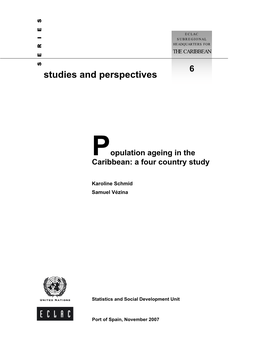 Population Ageing in the Caribbean: a Four Country Study