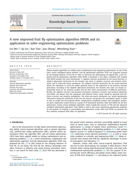 A New Improved Fruit Fly Optimization Algorithm IAFOA and Its Application