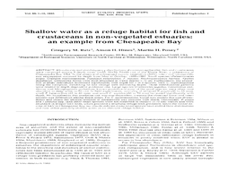 Shallow Water As a Refuge Habitat for Fish and Crustaceans in Non-Vegetated Estuaries: an Example from Chesapeake Bay