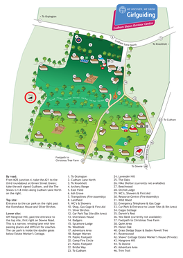 Cudham Shaws Outdoor Centre 1. to Orpington 2. Cudham Lane North 3