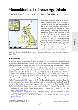 Mummification in Bronze Age Britain