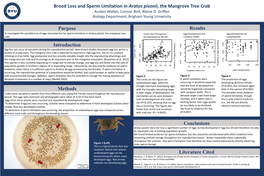 Brood Loss and Sperm Limitation in Aratus Pisonii, the Mangrove Tree Crab Austen Walker, Connor Bird, Blaine D