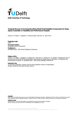 Space Cubesats: a Feasibility and Performance Analysis