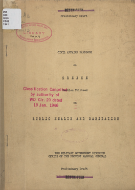 Civil Affairs Handbook on Greece