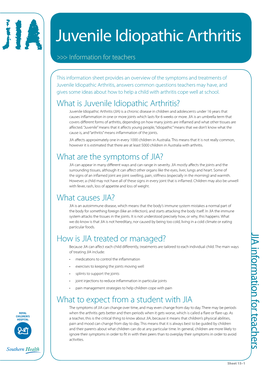 Juvenile Idiopathic Arthritis (JIA)