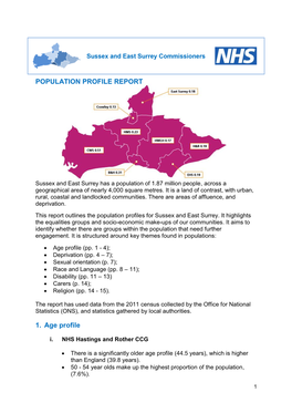 POPULATION PROFILE REPORT 1. Age Profile