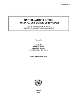 United Nations Office for Project Services (Unops)