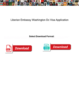 Liberian Embassy Washington Dc Visa Application
