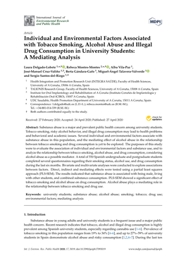 Individual and Environmental Factors Associated with Tobacco Smoking, Alcohol Abuse and Illegal Drug Consumption in University Students: a Mediating Analysis