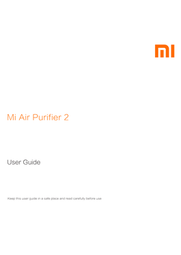 Xiaomi Air Purifiers Instruction Manual