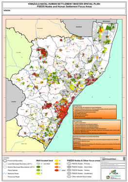 PSEDS Nodes and Human Settlement Focus Areas