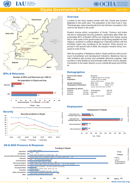 Diyala Governorate Profile March 2009