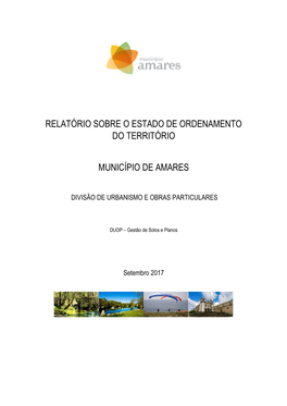 Relatório Sobre O Estado De Ordenamento Do Território Município