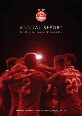 ANNUAL REPORT for the Year Ended 30 June 2016