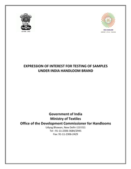 EXPRESSION of INTEREST for TESTING of SAMPLES.Pdf