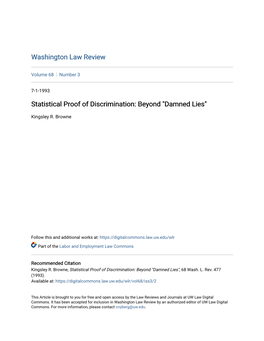 Statistical Proof of Discrimination: Beyond 