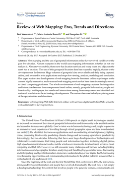 Review of Web Mapping: Eras, Trends and Directions