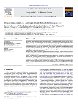 Negative Reinforcement Learning Is Affected in Substance Dependence