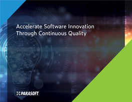 Accelerate Software Innovation Through Continuous Quality