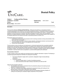 04-301E Scaling and Root Planing