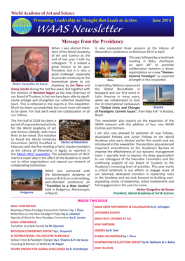 WAAS Newsletter