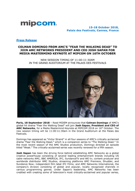 Press Release COLMAN DOMINGO from AMC's “FEAR