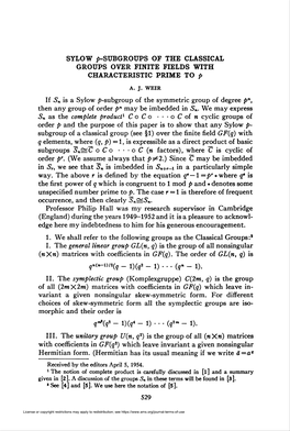 Sylow P -Subgroups of the Classical Groups Over Finite Fields with Characteristic Prime to P