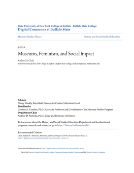 Museums, Feminism, and Social Impact Audrey M
