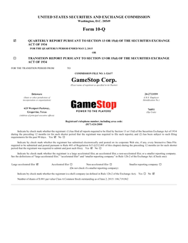 Gamestop Corp. (Exact Name of Registrant As Specified in Its Charter)