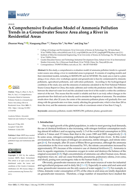 A Comprehensive Evaluation Model of Ammonia Pollution Trends in a Groundwater Source Area Along a River in Residential Areas