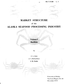 Market Structure Alaska Seafood Processing Industry