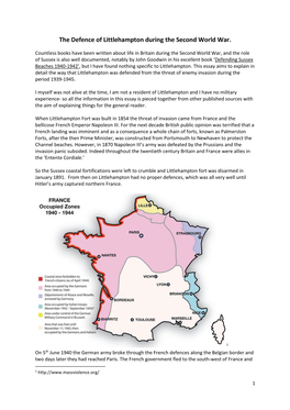 The Defence of Littlehampton During the Second World War