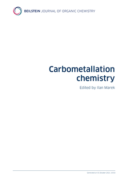 Carbometallation Chemistry