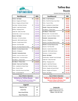 Tofino Bus Route