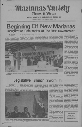 Beginning of New Marianas Inauguration Cere:Nonies of the First Government