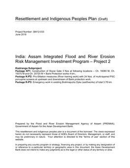 Resettlement and Indigenous Peoples Plan (Draft)