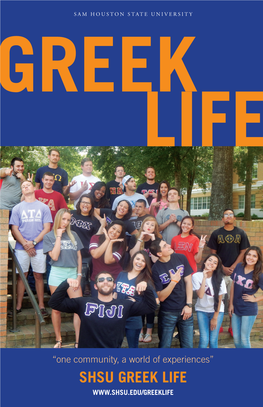 Shsu Greek Life Shsu Greek Life Mission, Purpose and Goals