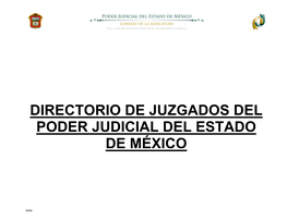 Directorio De Juzgados Del Poder Judicial Del Estado De México