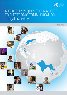 AUTHORITY REQUESTS for ACCESS to ELECTRONIC COMMUNICATION – Legal Overview