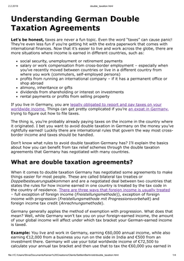 Understanding German Double Taxation Agreements