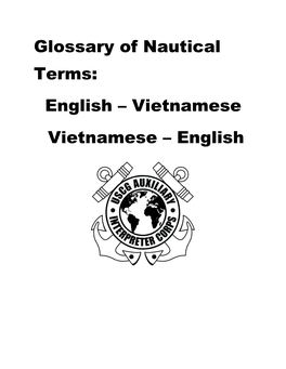 Glossary of Nautical Terms: English – Vietnamese Vietnamese – English