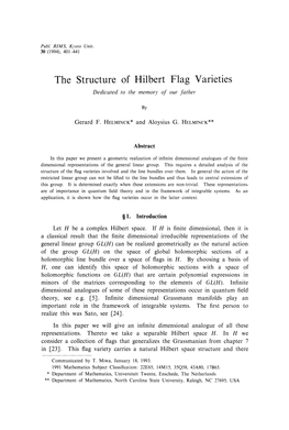 The Structure of Hilbert Flag Varieties Dedicated to the Memory of Our Father