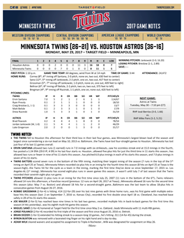 Post-Game Notes