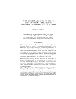 The Combinatorics of Stoic Conjunction: Hipparchus Refuted, Chrysippus Vindicated