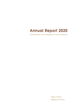 Annual Report 2020 Central Bank of the Republic of China (Taiwan)