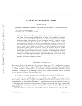 Closure Operators on Dcpos 3